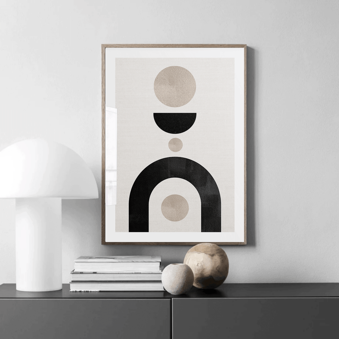 Boho abstract graphic art poster