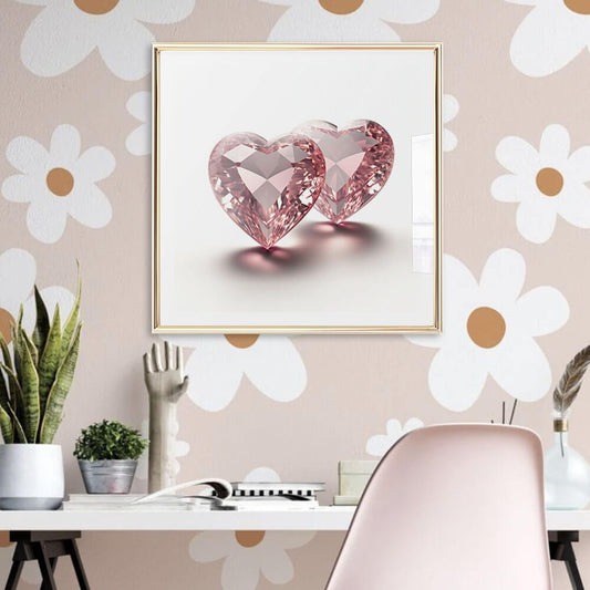 Pink Hearts Art Print