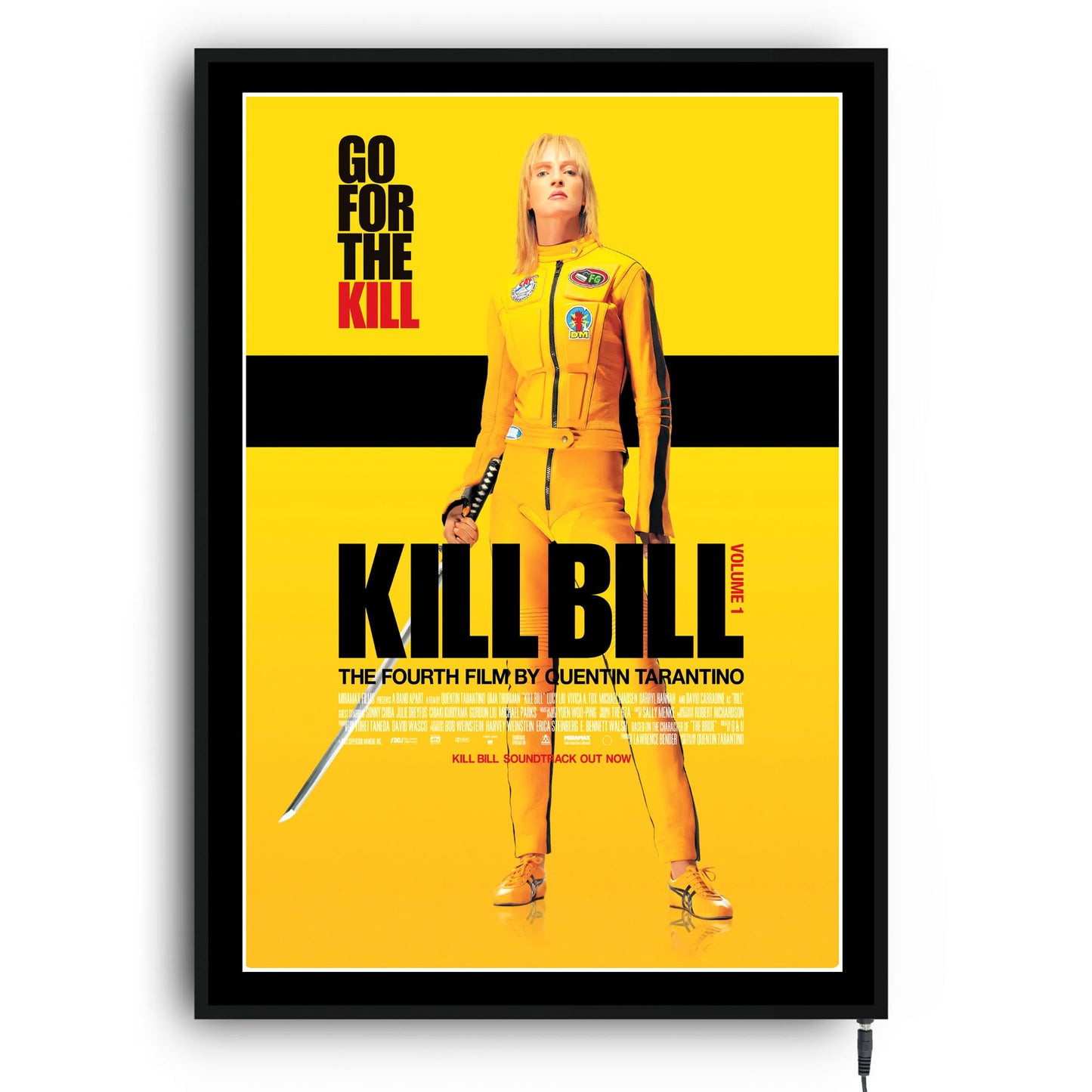 Kill Bill – Band 1 – gerahmte Filmkunst mit LED-Hintergrundbeleuchtung