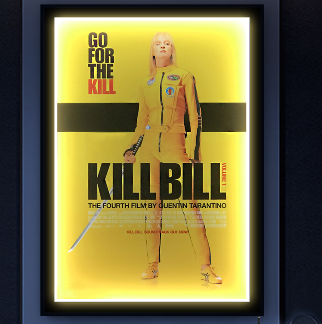 Kill Bill - Vol 1 - Arte enmarcado de película con retroiluminación LED