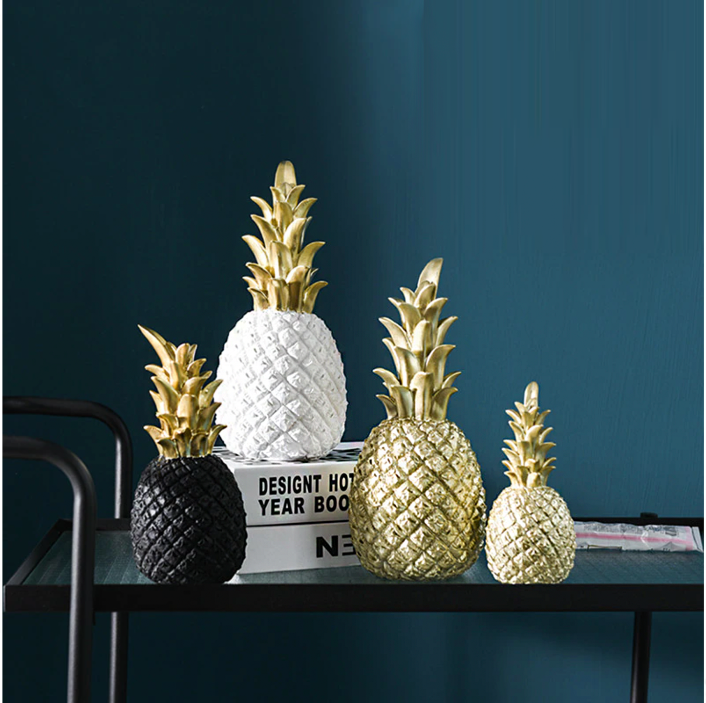 Ananas ornamenter - 3 farger
