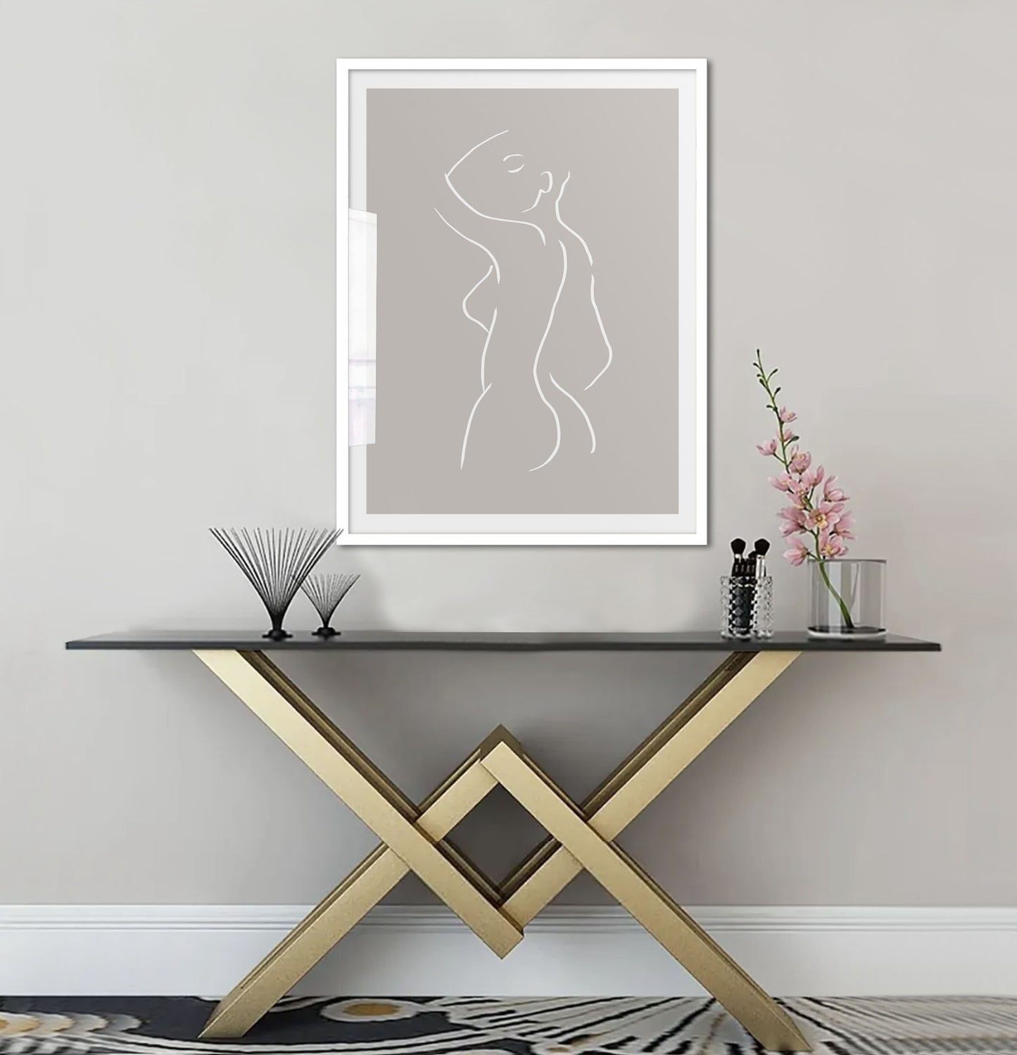 Lined Lady Art Poster