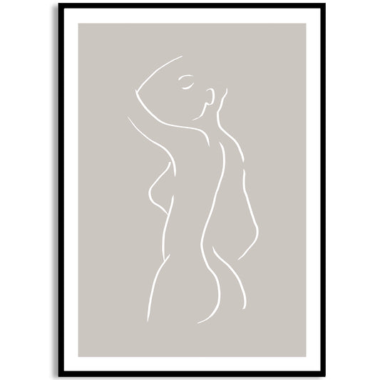 Lined Lady Art Poster