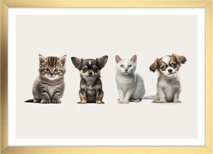Welpen & Kittens Art Print