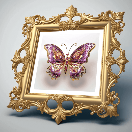 Krystall sommerfugl kunsttrykk