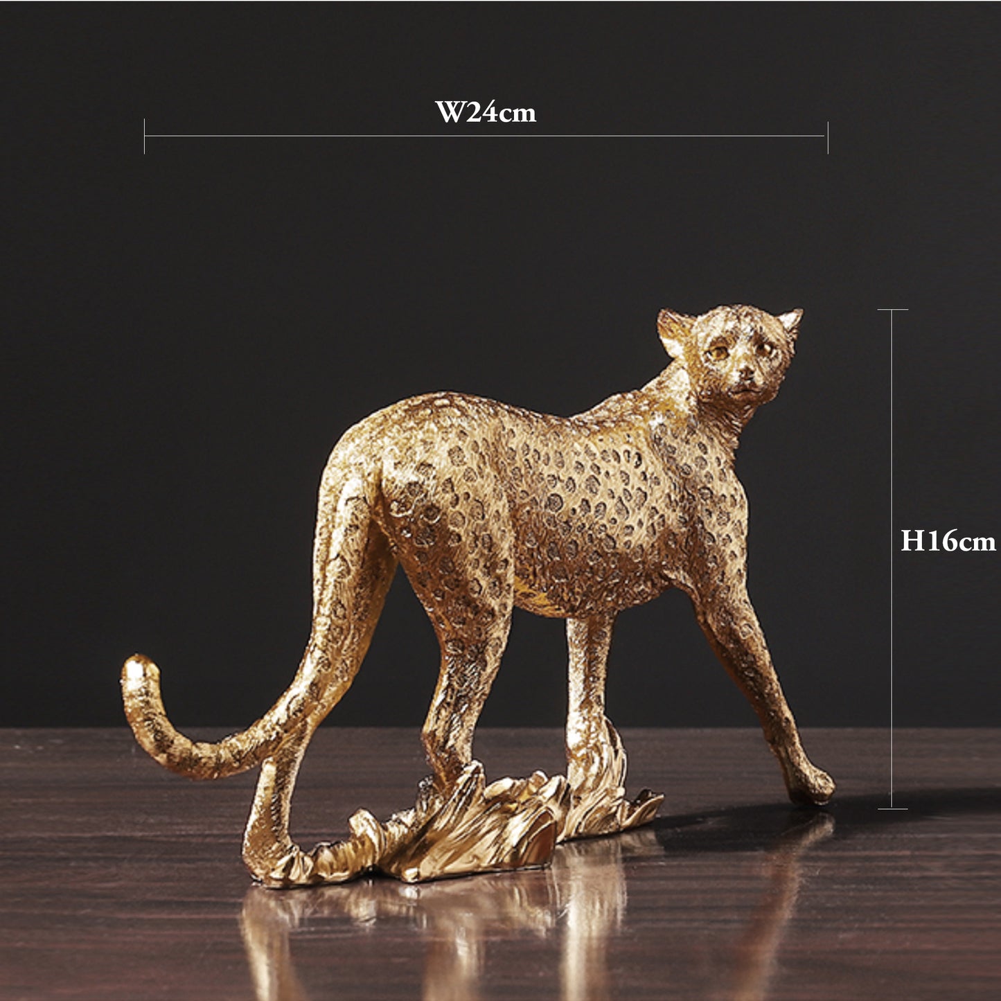 Goldene Leoparden-Ornamente