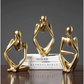 Thinker Gold Sculpture's - Jasmine and Jade Interiors