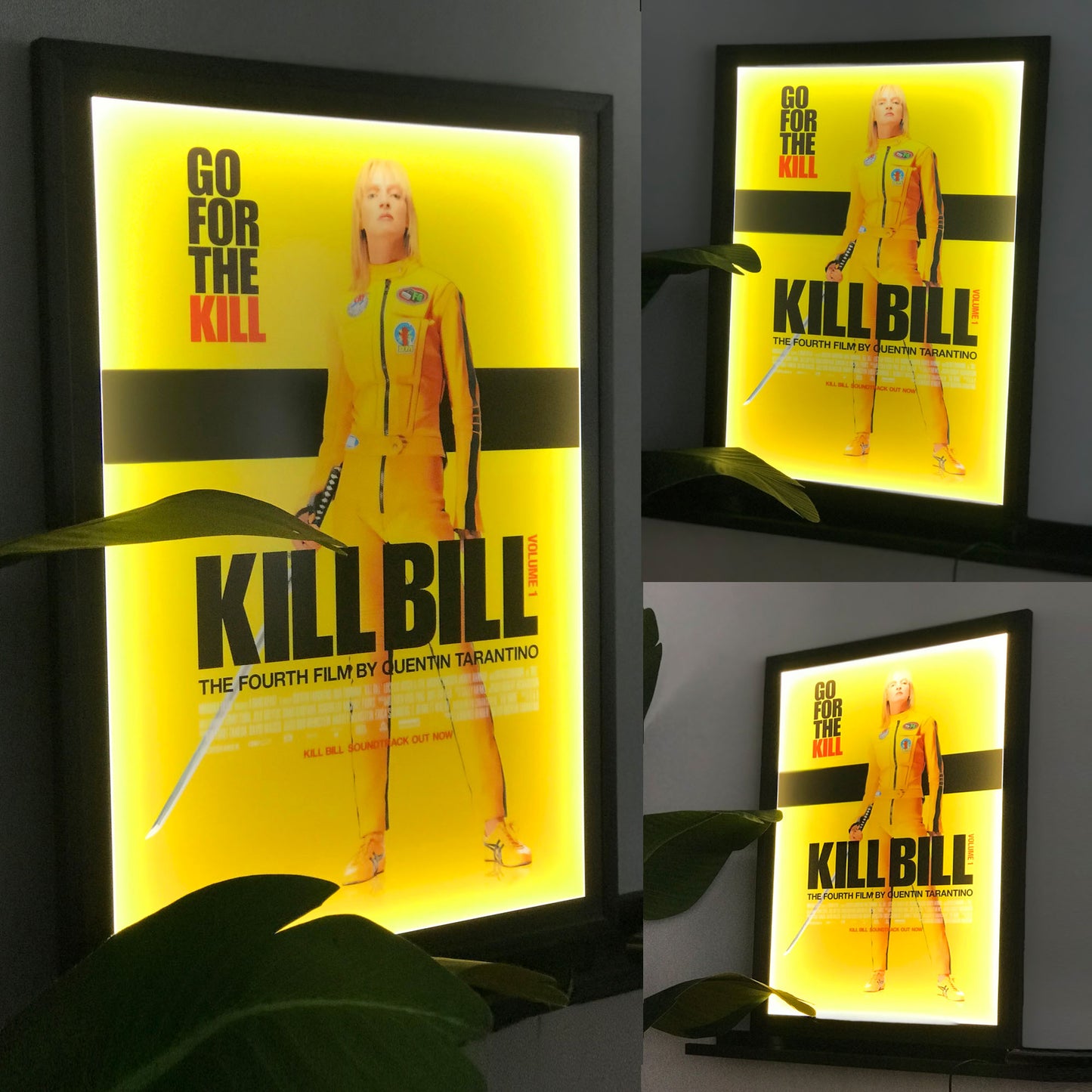 Kill Bill – Band 1 – gerahmte Filmkunst mit LED-Hintergrundbeleuchtung