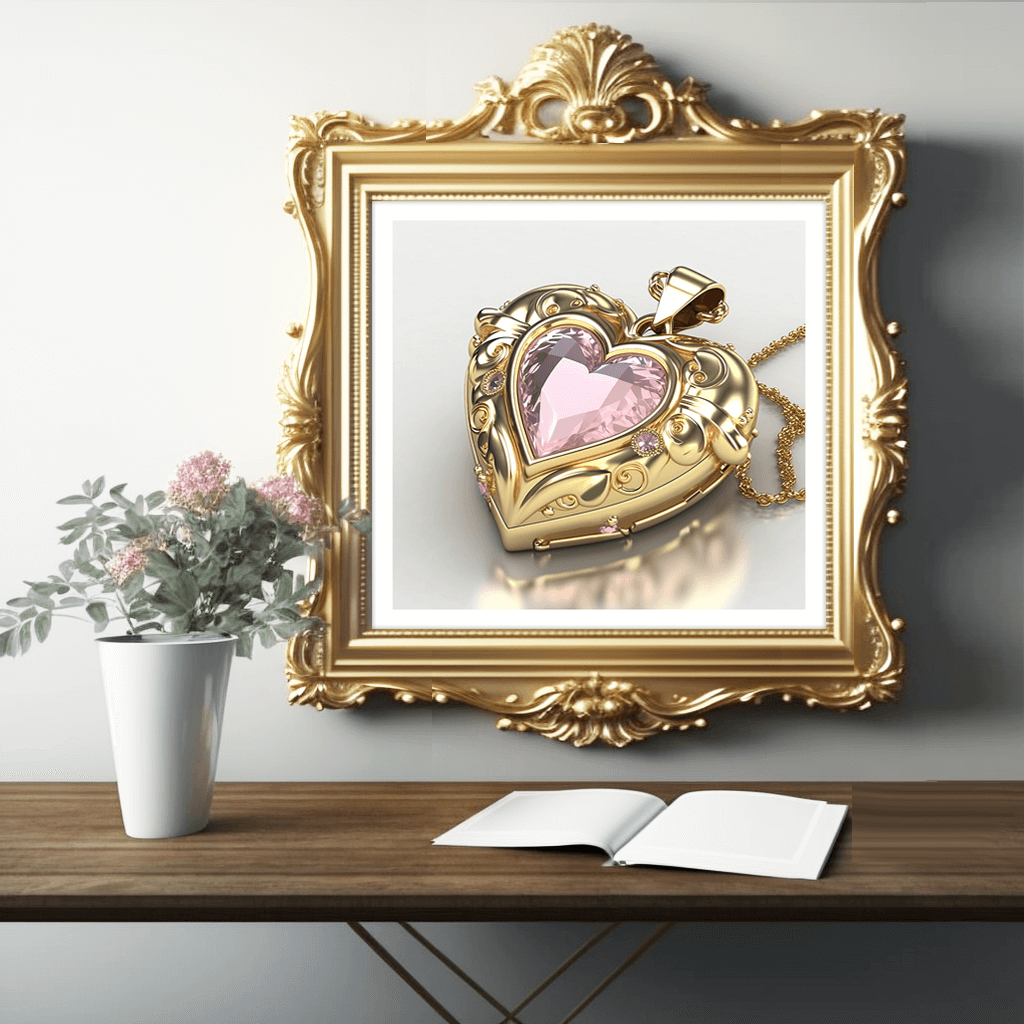 Crystal Heart Pendant Art Print