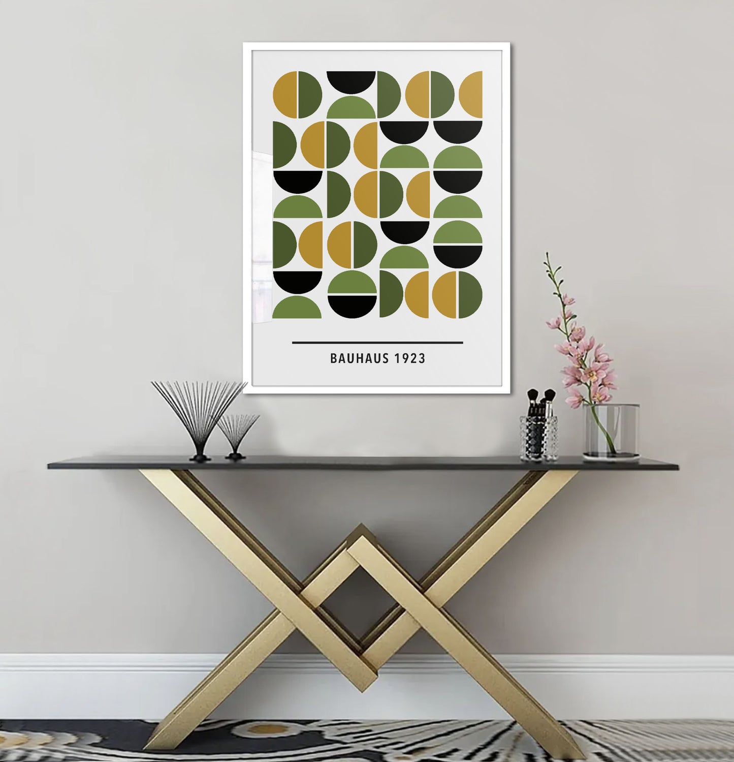 Green/Yellow Bauhaus Art Print