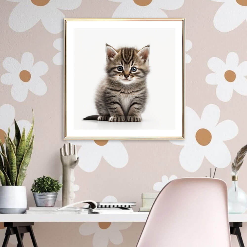 Søt kattunge (A) kunsttrykk