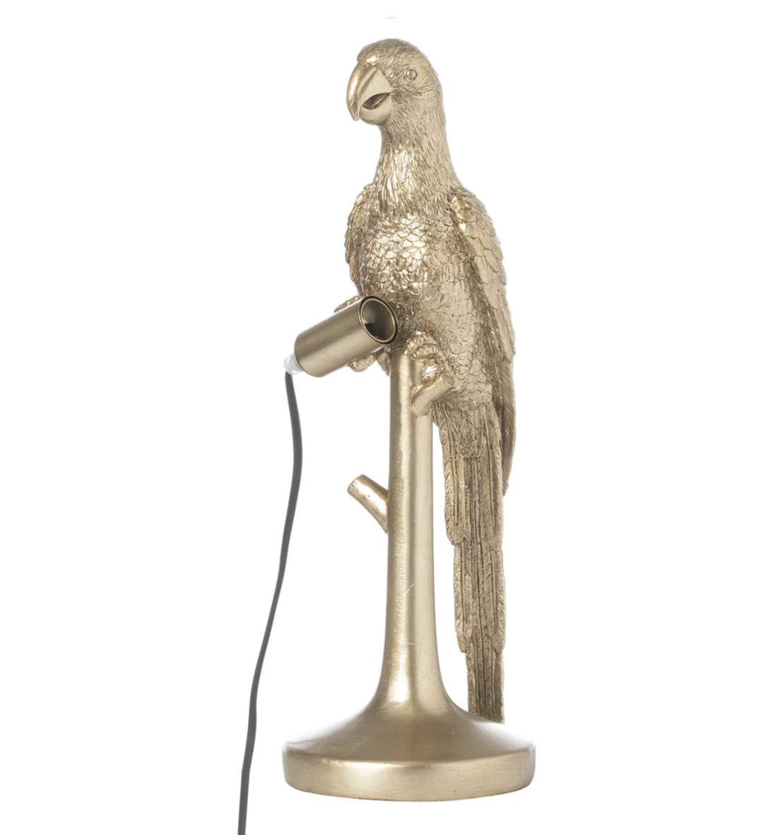 Lámpara de mesa dorada Percy el loro