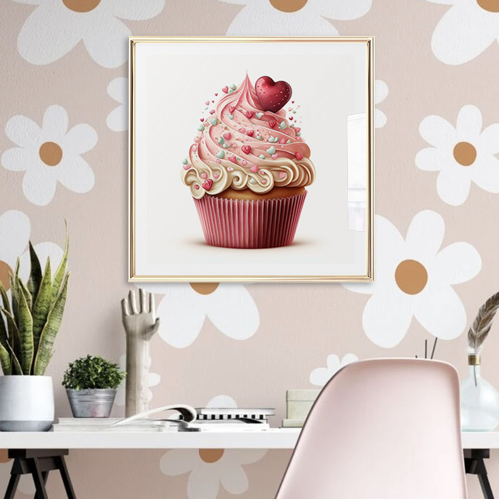 Heart Cupcake Art Print