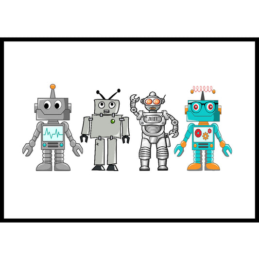 Team Robot Art Print