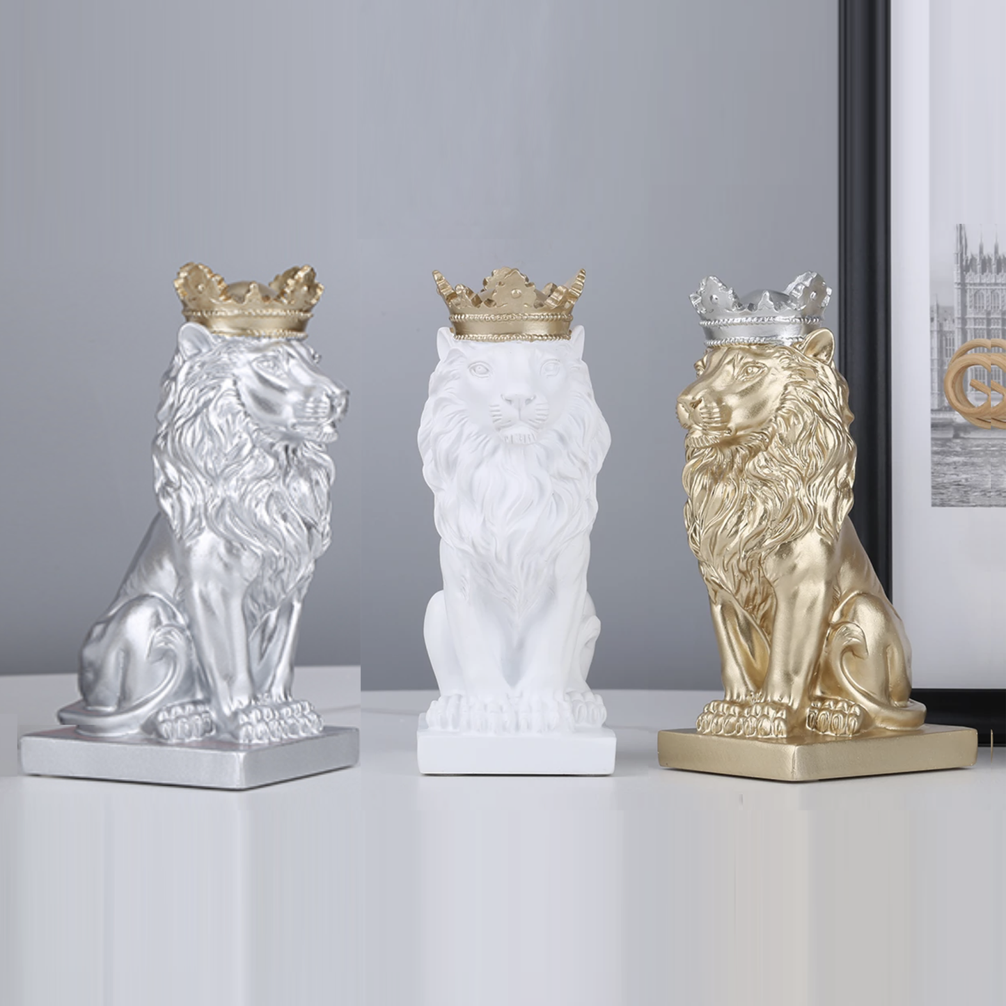 Gold Royal Lion Skulpturen