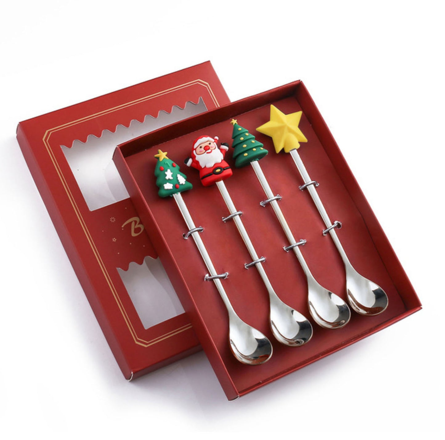 Christmas Serving Spoons 4pcs - Gold or Silver