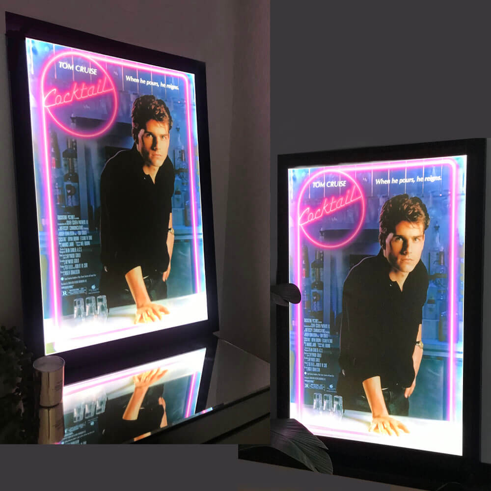 Cocktail – Tom Cruise LED-Film, gerahmte Kunst