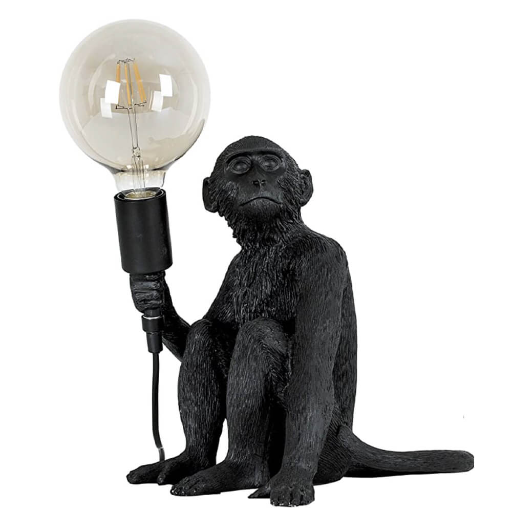 Cheeky Monkey Silberne Tischlampe