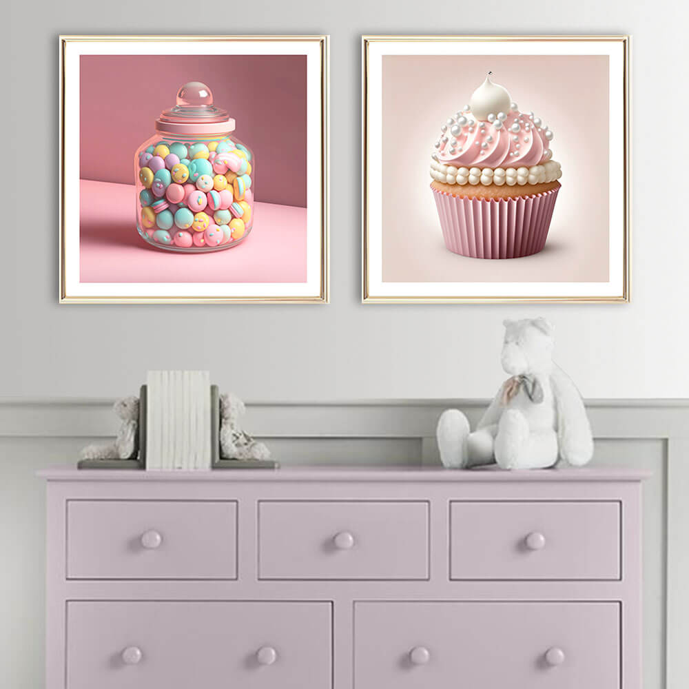 Iced Cupcake Art Print