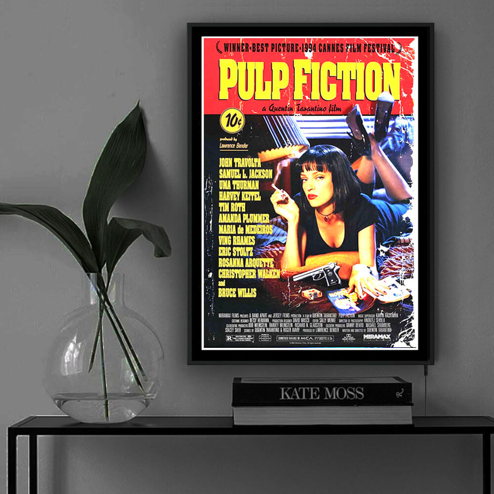 Arte enmarcado de la película LED de Pulp Fiction